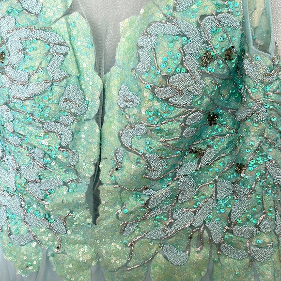 PBasix Black Label Teal Open Back Dress Size 2 (X-Small) - Picture 7 of 10